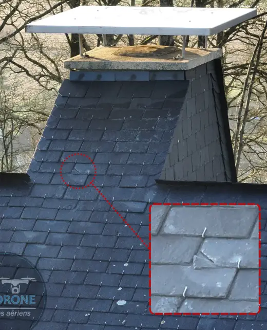 Inspection toiture ardoise par drone – ADRONE Sarthe